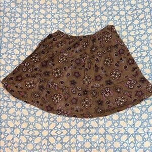Girls Eyeshadow Brown Floral Skater Skirt